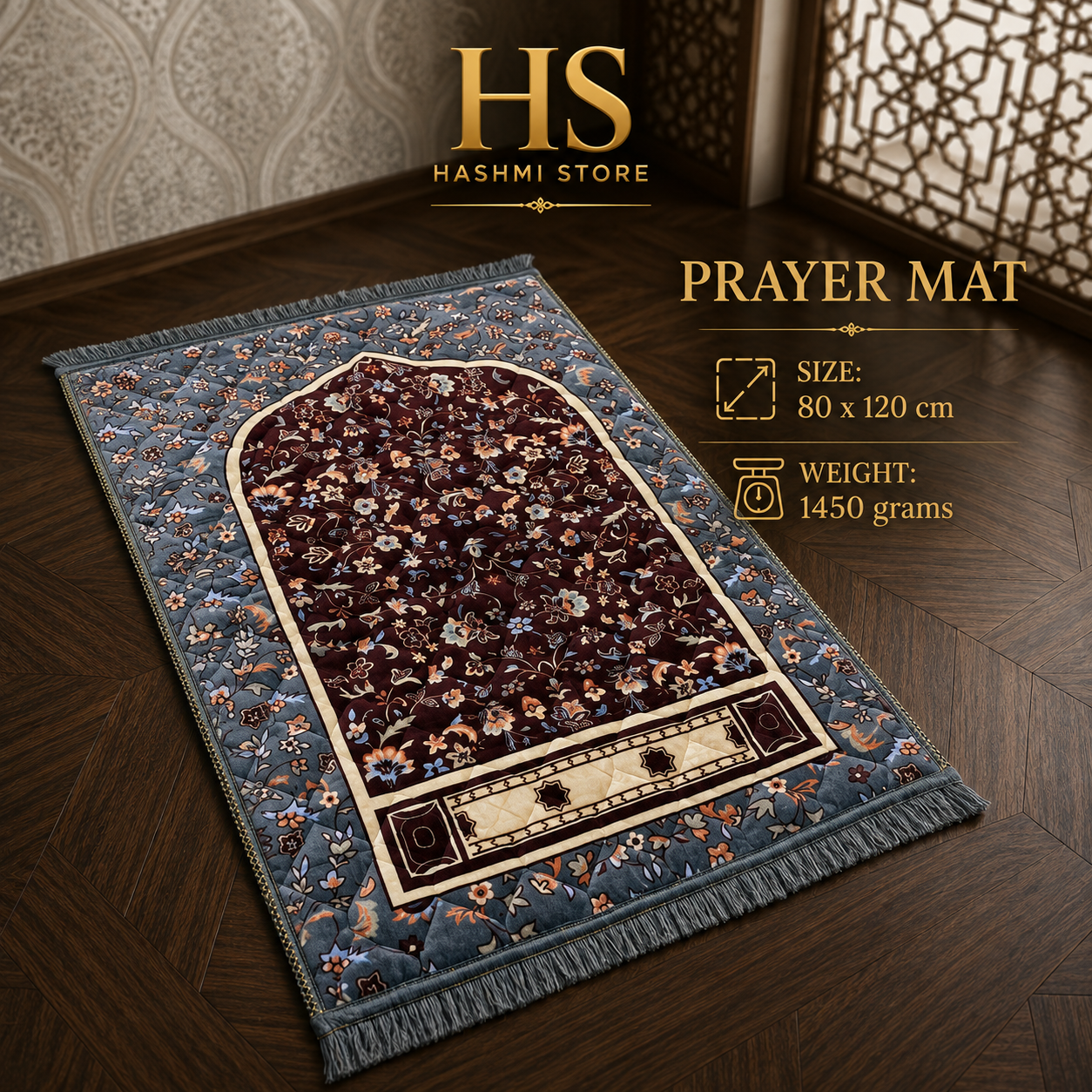 Luxury Floral Prayer Mat,
