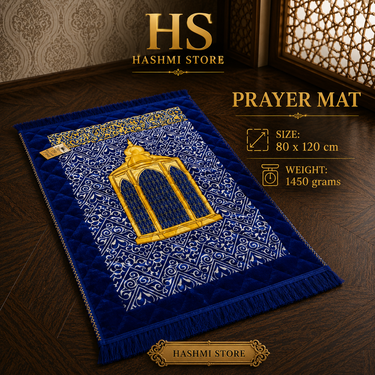 Luxury Royal Blue Prayer Mat