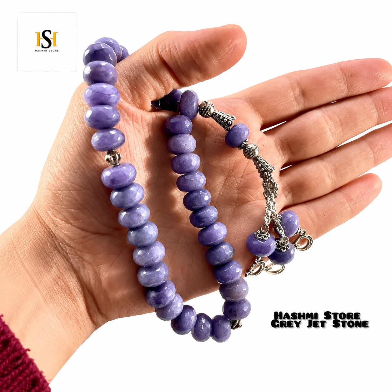 Grey Jet Stone Tasbih