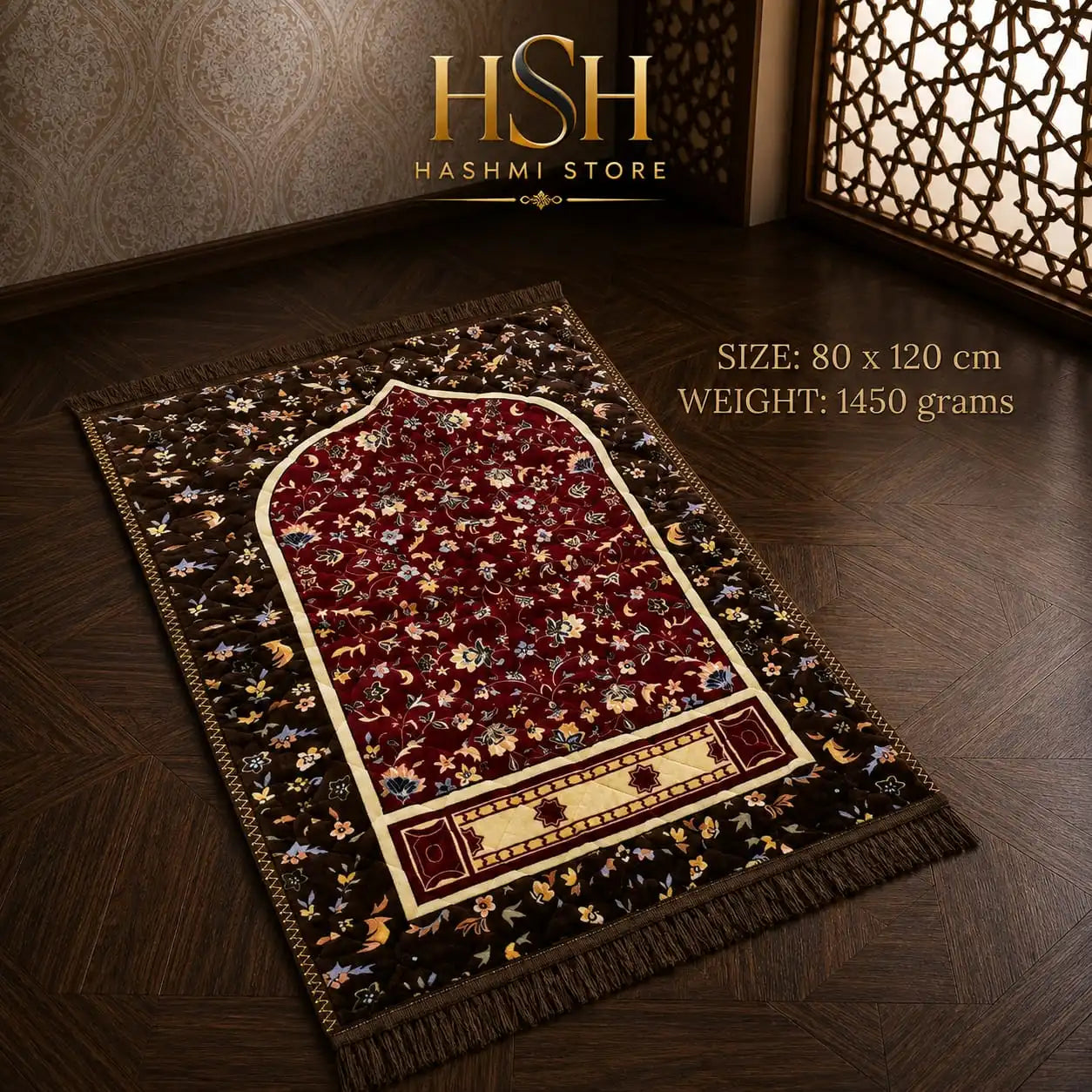 Multicolor Floral Design Prayer Mat