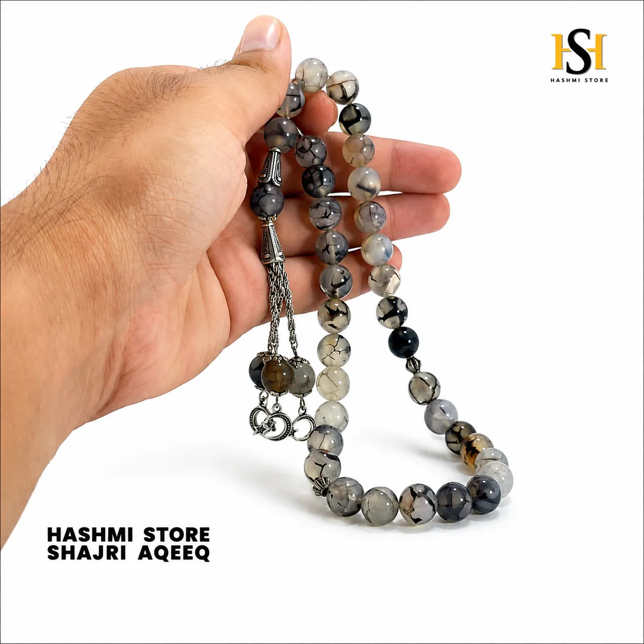 Natural Shajri Aqeeq Tasbih